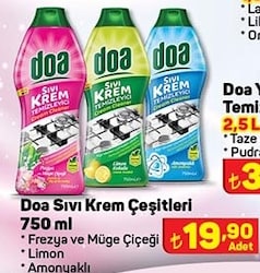 Doa Sıvı Krem Çeşitleri 750 ml image