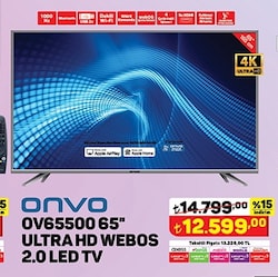 Onvo OV65500 Ultra HD Webos 2.0 Led Tv 65 inç image