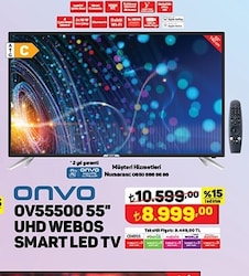 Onvo OV55500 UHD Webos Smart Led Tv 55 inç image