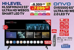 Hi-Level HL55FMN243 Ultra HD Webos Smart Led Tv 55 inç image