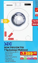 Seg SCM 7101/CM 710 7 kg Çamaşır Makinesi image