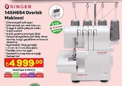 Singer 14SH654 Overlok Makinesi image