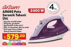 Arzum AR695 Peta Seramik Tabanlı Ütü 2400 W image