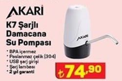 Akari K7 Şarjlı Damacana Su Pompası image