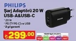 Philips Şarj Adaptörü 20 W USB-A&USB-C image