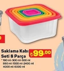 Saklama Kabı Seti 8 Parça image