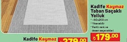Kadife Kaymaz Taban Saçaklı Yolluk 80x200 cm image