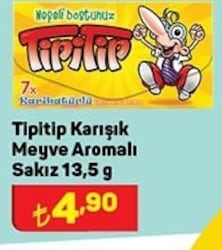 Tipitip Karışık Meyve Aromalı Sakız 13,5 gr image