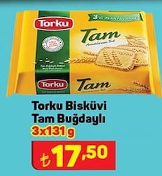 Torku Bisküvi Tam Buğdaylı 3x131 gr image