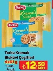 Torku Kremalı Bisküvi Çeşitleri 4x61 gr image
