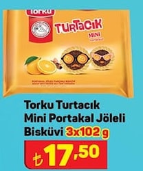 Torku Turtacık Mini Portakal Jöleli Bisküvi 3x102 gr image