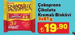 Çokoprens Çikolata Kremalı Bisküvi 3x81 gr image