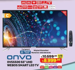 Onvo OV55500 55 inç UHD Webos Smart Led TV image
