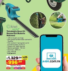 Kiwi Teleskobik Uzun Çit Kesme/Dal Budama Makinesi image