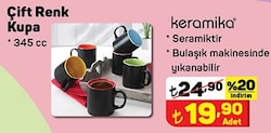 Keramika Çift Renk Kupa 345 cc image