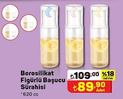 Borosilikat Figürlü Başucu Sürahisi 620 cc image