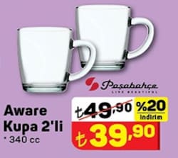 Paşabahçe Aware Kupa 2'li 340 cc image