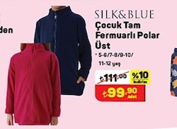 Silk&Blue Çocuk Tam Fermuarlı Polar Üst image