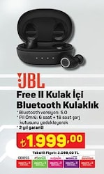 JBL Free II Kulak İçi Bluetooth Kulaklık image