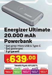 Energizer Ultimate 20.000 mAH Powerbank image