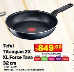 Tefal Titanyum 2X XL Force Tava 32 cm image