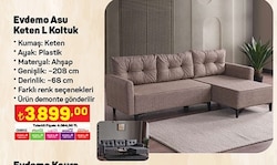 Evdemo Asu Keten L Koltuk image