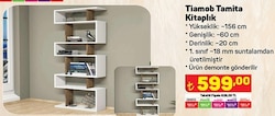 Tiamob Tamita Kitaplık İstanbul 156x60x20 cm image
