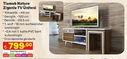 Tiamob Nature Sizonlu Tv Ünitesi 49x120x29,5 cm image