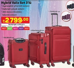 Hybrid Valiz Set 3'lü image