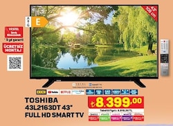 Toshiba 43L2163DT 43 inç 108 cm Full HD Smart TV image