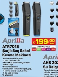 Aprilla ATR7018 Şarjlı Saç Sakal Kesme Makinesi  image