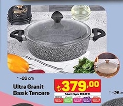 Taç Ultra Granit Basık Tencere 26 cm  image