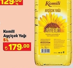 Komili Ayçiçek Yağı 5 L image