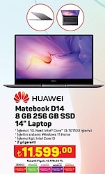 Huawei Matebook D14 WDI9A 8 GB 256 GB SSD 14 inç Laptop image
