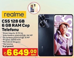 Realme C55 128 GB 6 GB RAM Cep Telefonu image