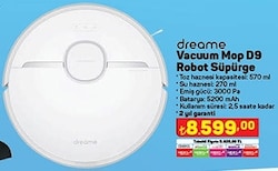 Dreame Vacuum Mop D9 Robot Süpürge image