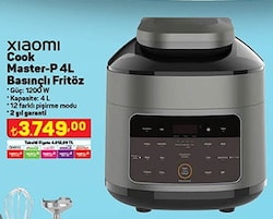 Smartmi Cook Master-P 4L Basınçlı Fritöz Siyah image