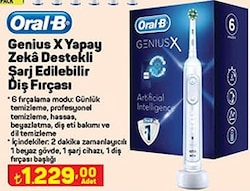 Oral-B Genius X Yapay Zeka Destekli Şarj Edilebilir Diş Fırçası image