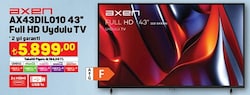 Axen AX43DIL010 4 inç 109 Ekran Full HD Uydulu TV image