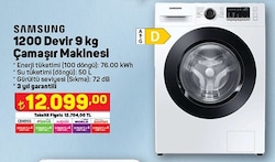 Samsung WW90T4020CE/AH 1200 Devir 9 kg Çamaşır Makinesi image