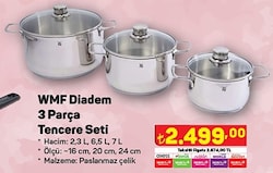 WMF Diadem 07-3003-6040 3 Parça Tencere Seti image