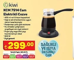 Kiwi KCM 7514 Cam Elektrikli Cezve image