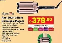 Aprilla AHS-2024 3 Barlı Su Dalgası Maşası image