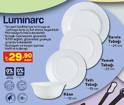 Luminarc Servis / Yemek / Tatlı Tabağı / Kase image