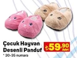 Juno Çocuk Hayvan Desenli Panduf image