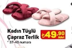 Juno Kadın Tüylü Çapraz Terlik image