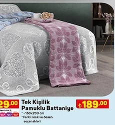 Tek Kişilik Pamuklu Battaniye image