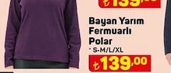 Bayan Yarım Fermuarlı Polar image