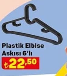 Plastik Elbise Askısı 6'lı image