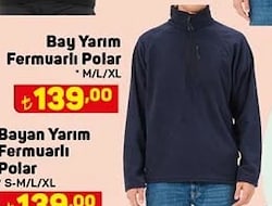 Bay Yarım Fermuarlı Polar image